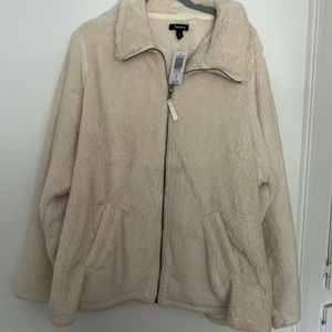 Torrid White/cream Teddy jacket